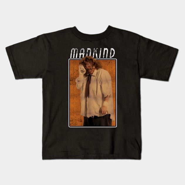 Vintage Mankind Kids T-Shirt by The Gandol